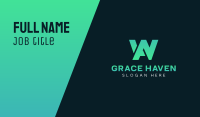 Gradient WA Monogram Business Card Image Preview