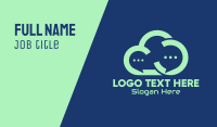 Online Message Cloud  Business Card Design