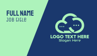 Online Message Cloud  Business Card Image Preview