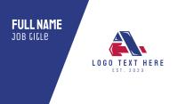 Blue Red Arrow Letter A Business Card Image Preview