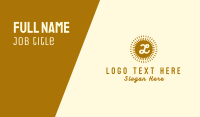 Gold Sun Lettermark  Business Card Image Preview