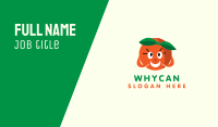 Happy Orange Mascot Business Card Image Preview