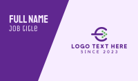 Currency Letter E Business Card Image Preview