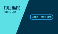 Blue Tech Wordmark Business Card Design