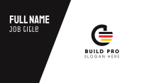 German Flag Letter G  Business Card Image Preview