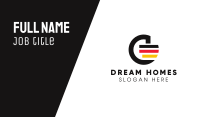 German Flag Letter G  Business Card Image Preview