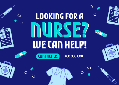 Nurse Job Vacancy Postcard Image Preview