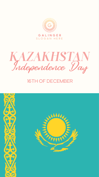 Ornamental Kazakhstan Day Facebook Story Design