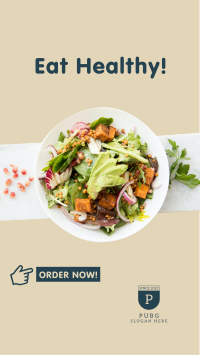 Eat Healthy Salad Instagram Story Design