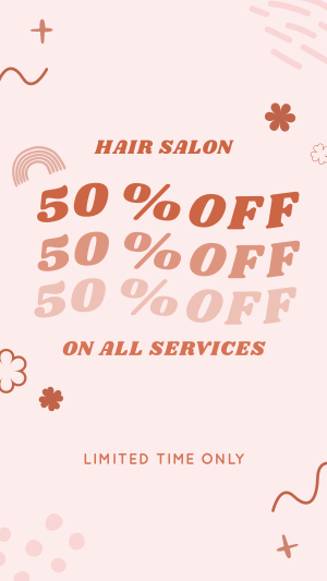 Discount on Salon Services Facebook story