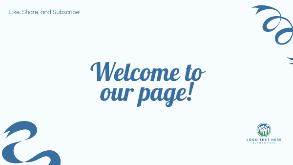 Welcome Ribbons Facebook Event Cover Design Image Preview