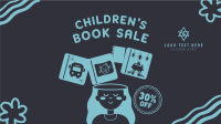 Kids Book Sale Facebook Event Cover Design