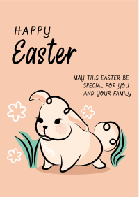 Easter Bunny Greeting Flyer Design