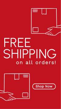 Minimalist Free Shipping Deals Facebook story Image Preview