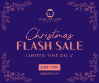 Christmas Flash Sale Facebook Post Design