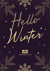 Snowy Winter Greeting Poster Image Preview