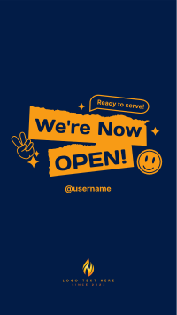 We're Open Stickers Facebook story Image Preview