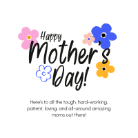 Mother's Day Colorful Flowers Linkedin Post Image Preview
