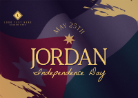 Jordan Independence Flag  Postcard Design