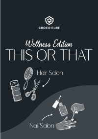This or That Wellness Salon Poster Design