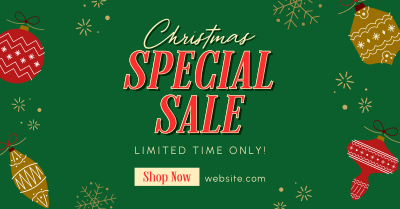 Christmas Holiday Shopping Sale Facebook ad Image Preview