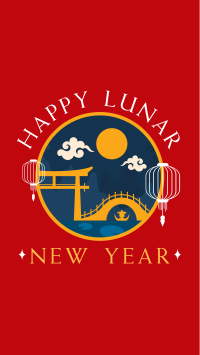 Happy Lunar Year Facebook Story Design