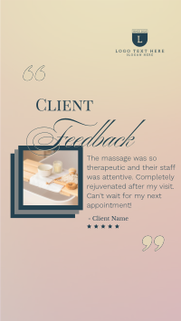 Spa Client Feedback Instagram reel Image Preview