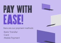 Minimalist Online Payment Postcard Image Preview