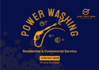 Pressure Washer Services Postcard Design