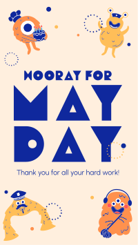 Hooray May Day Facebook story Image Preview