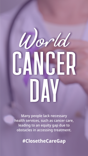 Cancer Day Ribbon Pin Instagram story Image Preview