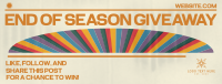 Retro Season End Giveaway Facebook Cover Design