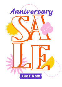 Hippie Anniversary Sale Flyer Image Preview