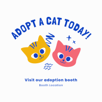 Adopt A Cat Today Instagram Post Design