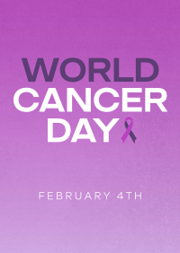 Minimalist World Cancer Day Poster Design