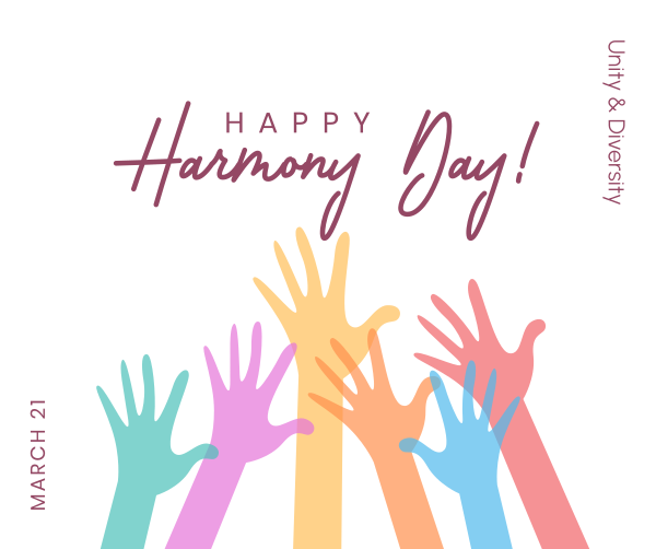 Harmony Day Hands Facebook Post Design Image Preview