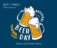 Beer Day Celebration Facebook Post Design