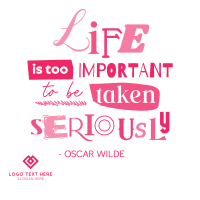 Life is Important Quote Instagram Post Design