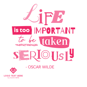 Life is Important Quote Instagram post Image Preview