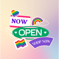 Sticker Now Open Instagram Post Design