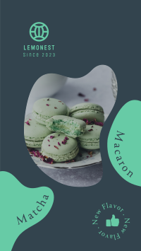 Matcha Macaron Instagram story Image Preview