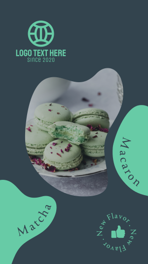 Matcha Macaron Instagram story Image Preview
