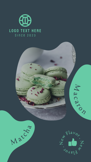 Matcha Macaron Instagram story Image Preview