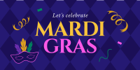 Mardi Gras Celebration Twitter post Image Preview