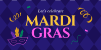 Mardi Gras Celebration Twitter Post Design