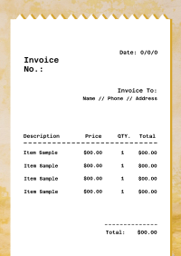 Cute Grunge Texture Invoice Image Preview