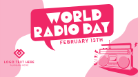 Retro Radio Day Facebook Event Cover Design