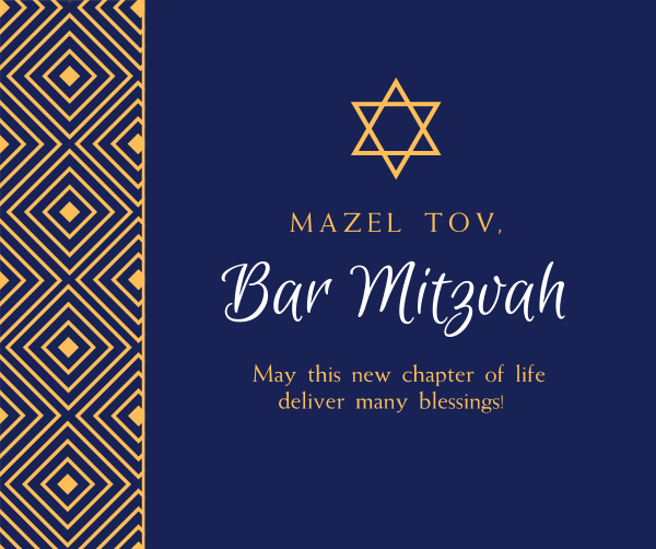 Bar Mitzvah Facebook Post Design