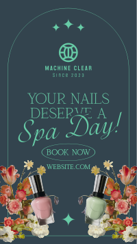 Floral Nail Services Facebook Story Design