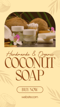 Organic Coconut Soap YouTube Short Design